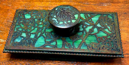 tiffany studios grapevine rocker blotter